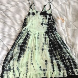 Mint green tie-dye dress